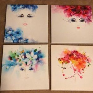 4 PC Canvas Wall Art